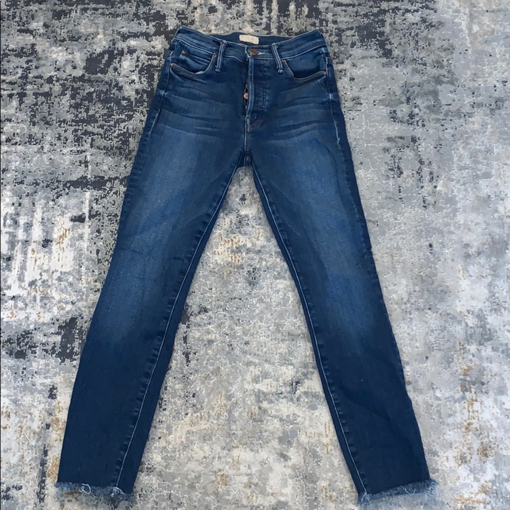 MOTHER ankle fray denim size 24